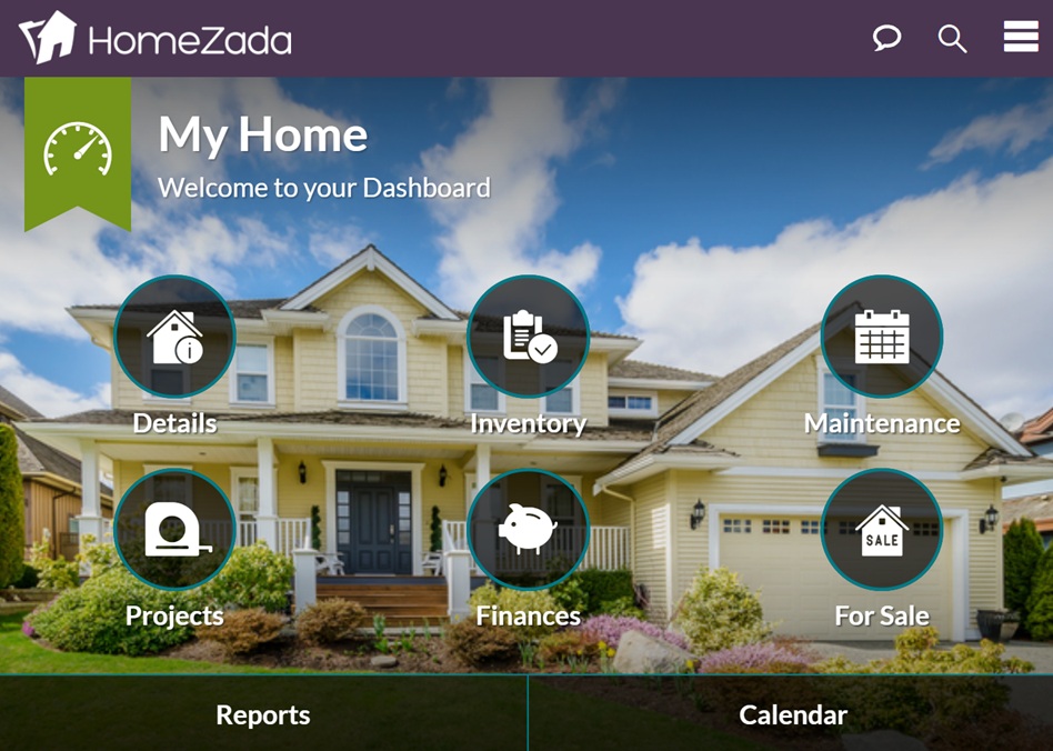 Connected HomeZada home management applications