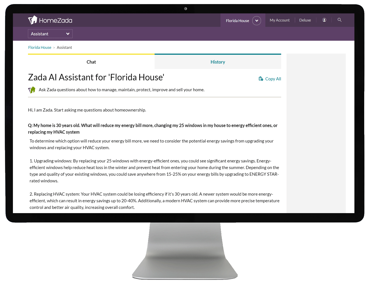 HomeZada AI Assistant with Open AI ChatGPT