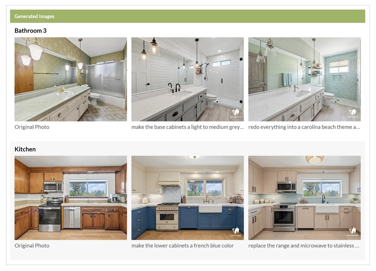 Compare multiple design versions from one photo