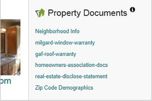 Property documents on a real estate listing
  