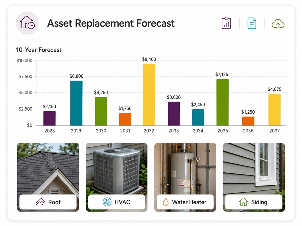 Home asset replacement forecasting